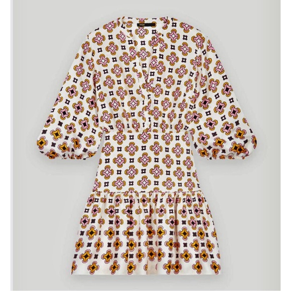 Maje 100% Silk Romea Geometric Printed Mini Dress NWT - Picture 4 of 15